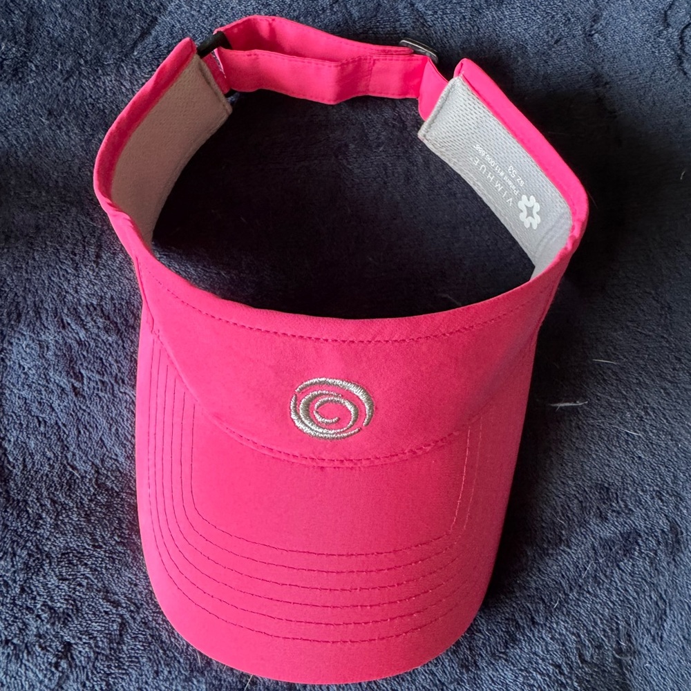 Pink Visor Cap with Embroidered Logo